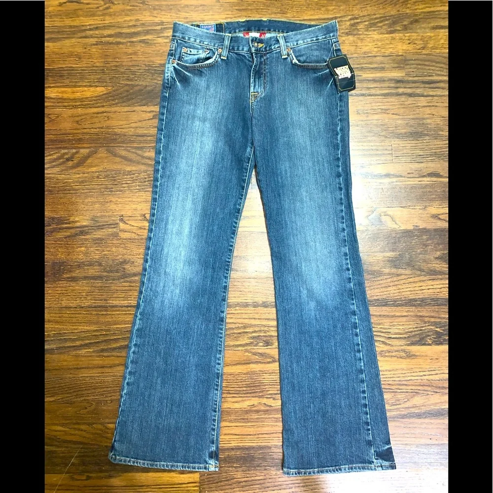 Lucky Brand Gilmore Girls Y2 K Buckle Flare Jeans 28 or 6 - Picture 4 of 5